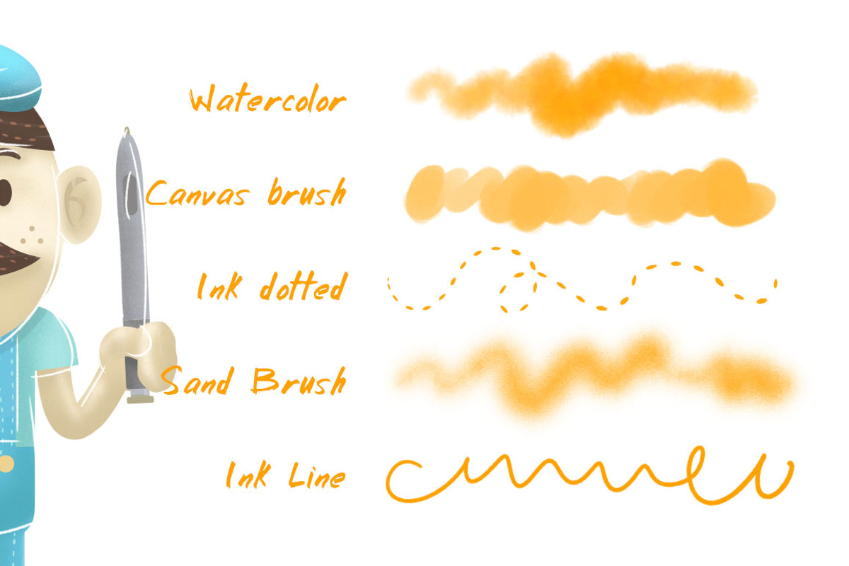 OVJECT Basic Brushes : Stylus Only, a Brush Add-On by OVJECT (Photo 2 of 7)