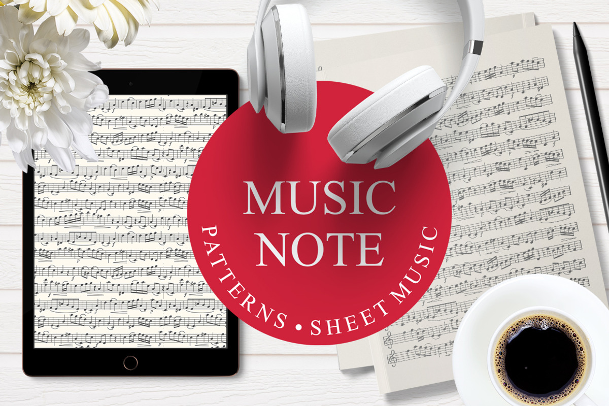 Note. Sheet music. Patterns, a Pattern Graphic by Zoya Miller