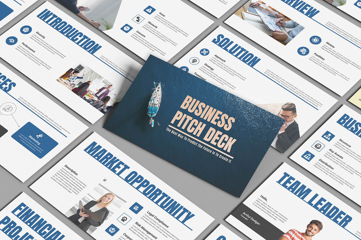 Business Pitch Deck Presentation, a Presentation Template by Mighty-Slide (Photo 1 of 7)