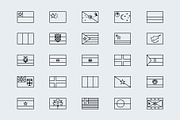 Simplified outline world flags, an Outline Icon by Xinh Studio (Thumbnail 4 of 4)