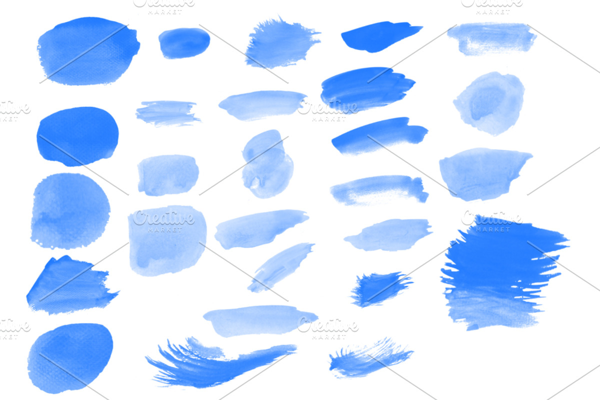Water Color 27 Brushes for Photoshop preview 6