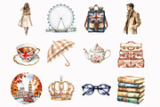 Watercolor Hello London Clipart, an Illustration by Design Market (Thumbnail 2 of 4)