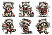 Whimsical Back to School Raccoon PNG, an Animal Illustration by Libby Wishes (Thumbnail 4 of 5)