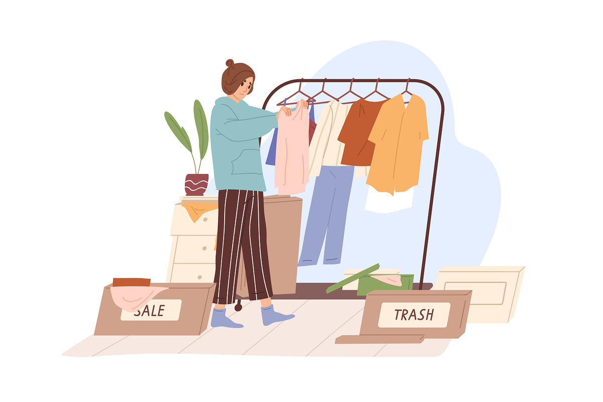 Conscious consumption concept set, a Person Illustration by Good Studio (Photo 2 of 8)