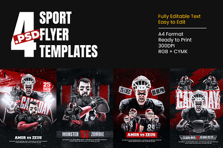 4 Sport Flyers Bundles, a Flyer Template by Samtiv Studio