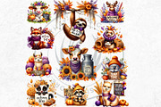 Autumn Cute animals with signs, a Seasonal Illustration by ThatsDesignArt (Thumbnail 6 of 10)
