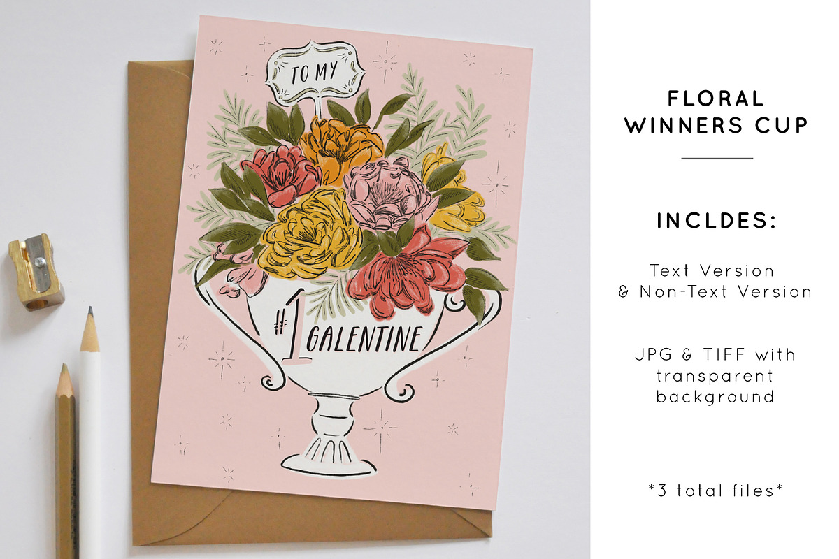 Floral Loving Cup, an Illustration by Shiny Penny Studio (Photo 1 of 2)
