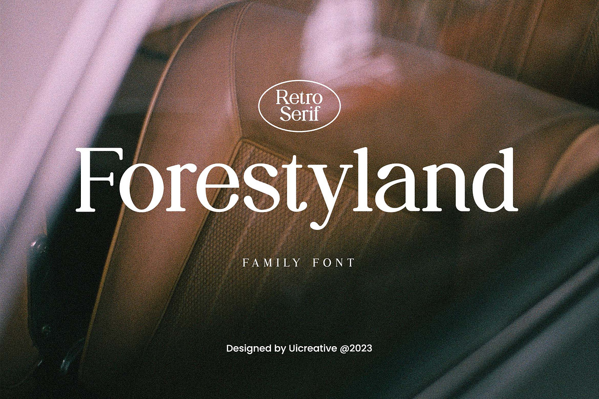 Forestyland Retro Serif Family Font, a Serif Font by UICreative (Photo 1 of 13)