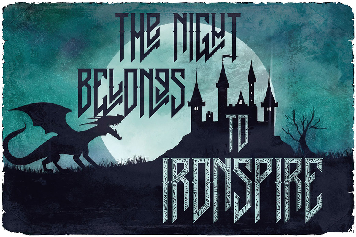 Ironspire - Blackletter Layered Font, a Blackletter Font by JumboDesign (Photo 4 of 5)