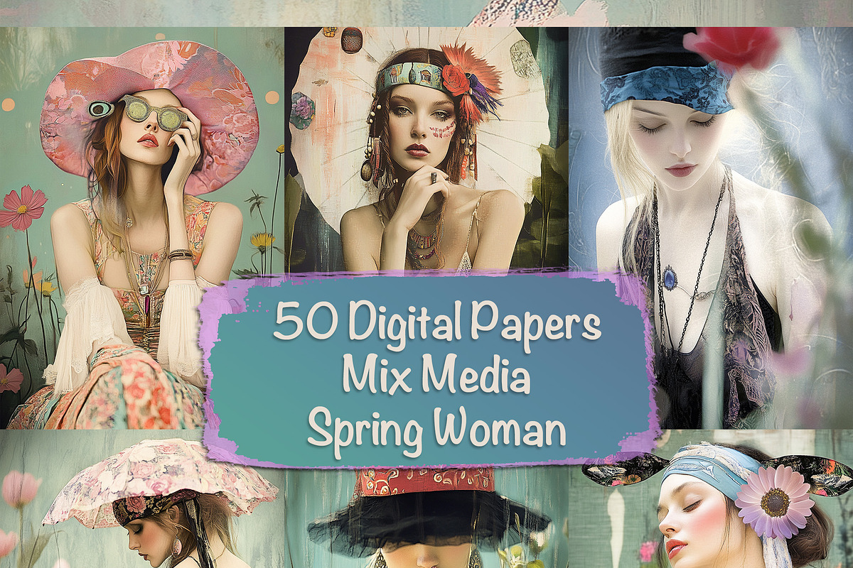 Media Spring Woman Digital Papers, a Person Illustration by Fusion Dream (Photo 1 of 10)