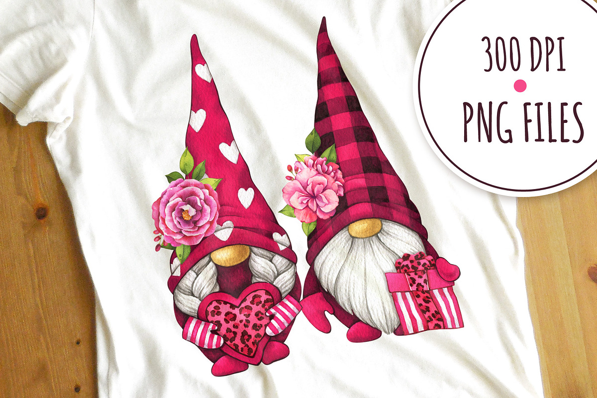 Valentine Gnomes PNG Clipart, an Illustration by Color and Decor (Photo 5 of 7)