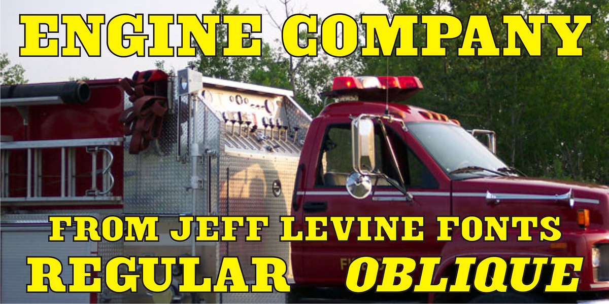 Engine Company JNL, a Slab Serif Font by Jeff Levine Fonts