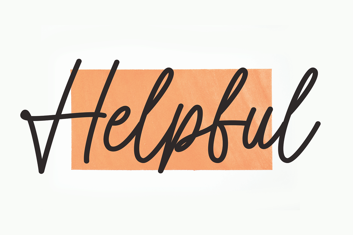 Helpful | Script Font, a Script Font by Scratchones (Photo 1 of 8)