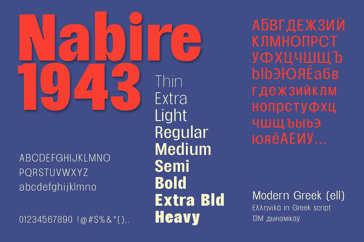 Nabire 1943 Sans Family, a Sans Serif Font by xdCreative (Photo 1 of 13)