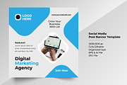 Digital Marketing Post Banner Design, a Social Media Template by Tahnix Creative (Thumbnail 2 of 3)