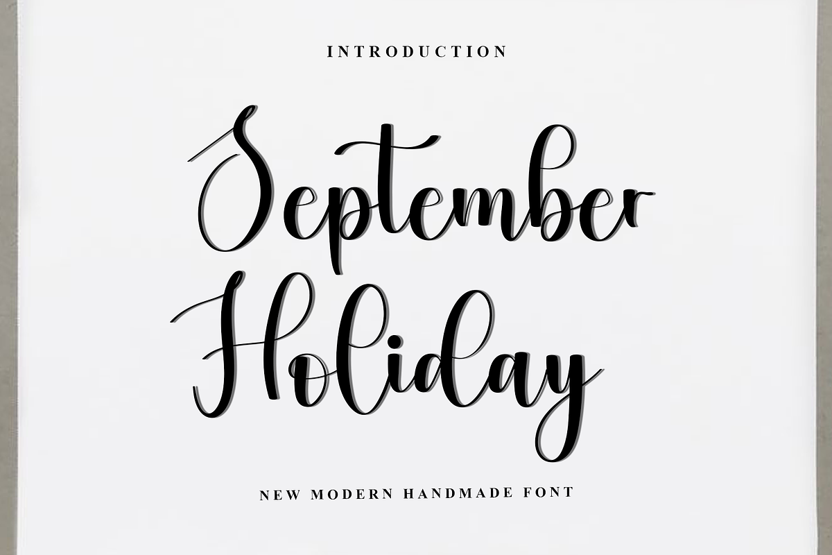 September Holiday, a Handwritten Font by FreshTypeINK (Photo 1 of 8)