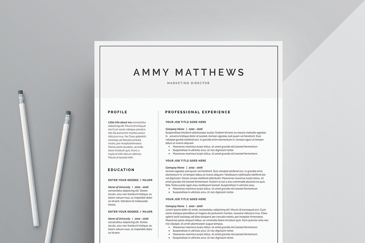 Word Resume & Cover Letter Template, a Resume Template by DemeDesign (Photo 1 of 4)