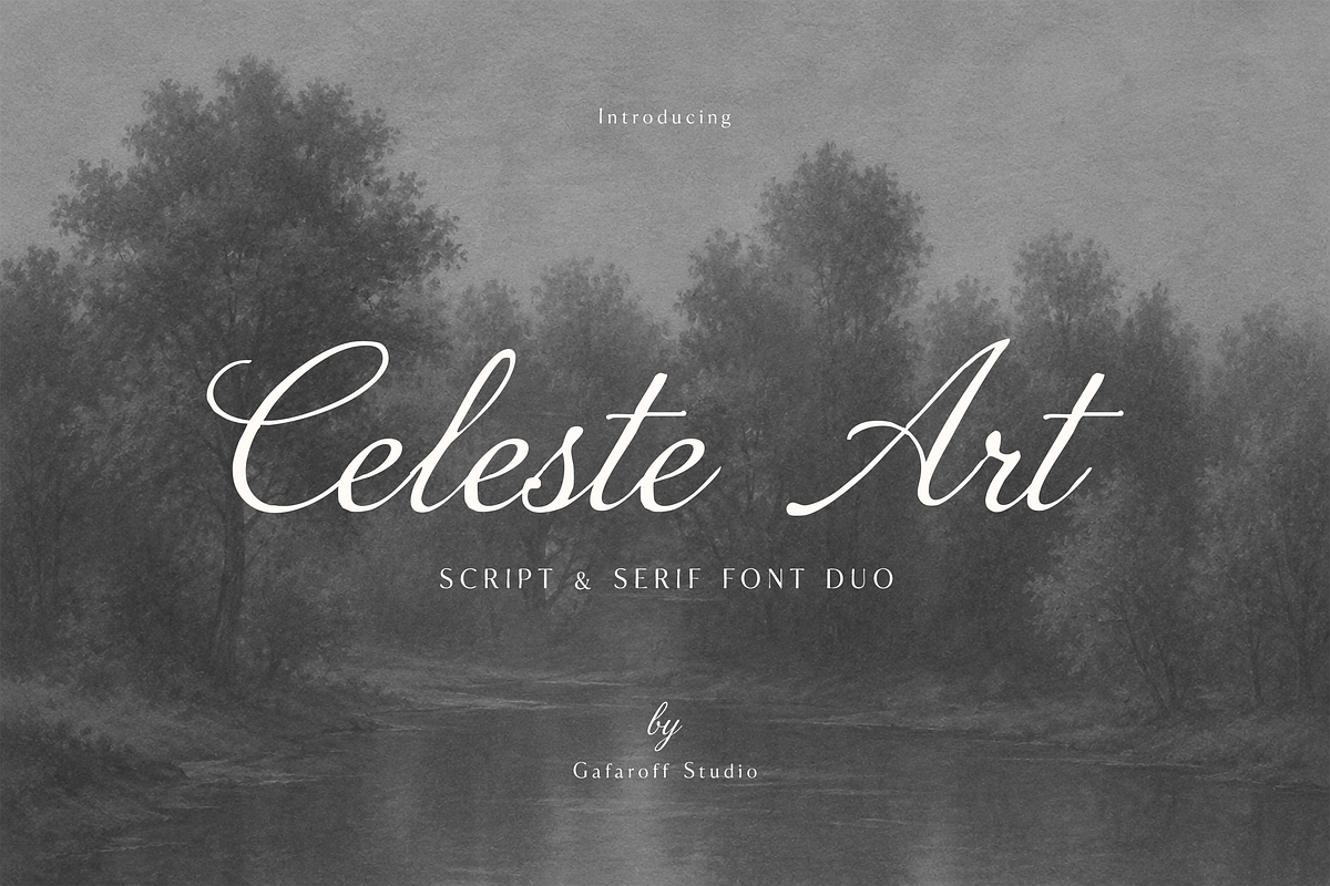 Celeste Art — Elegant Serif & Script, a Script Font by gafaroff studio (Photo 1 of 12)