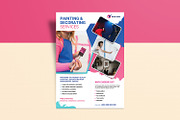 Painting & Decorating Service Flyer, a Print Template by retrographix (Thumbnail 2 of 5)