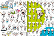 Chef ~ Cartoon Character Set, a Food Illustration by The Toon Company (Thumbnail 4 of 6)