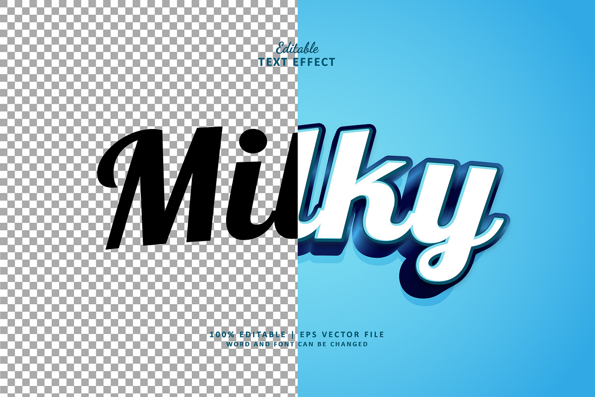 Text Effect Milky, a Layer Style Add-On by Navy Graphic (Photo 2 of 2)