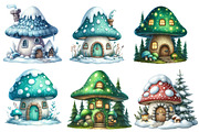 Christmas  Mushroom House Clipart, an Illustration by Designworld (Thumbnail 2 of 6)