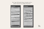 28 Adobe Illustrator Sketch Brushes, a Brush Add-On by Jenteva Art (Thumbnail 15 of 16)