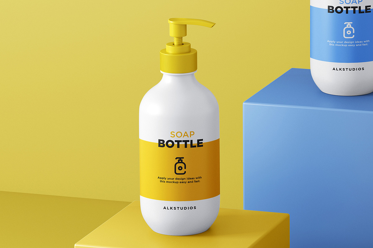Soap Bottle Mockup, a Packaging Mockup by AlkStudio (Photo 8 of 9)