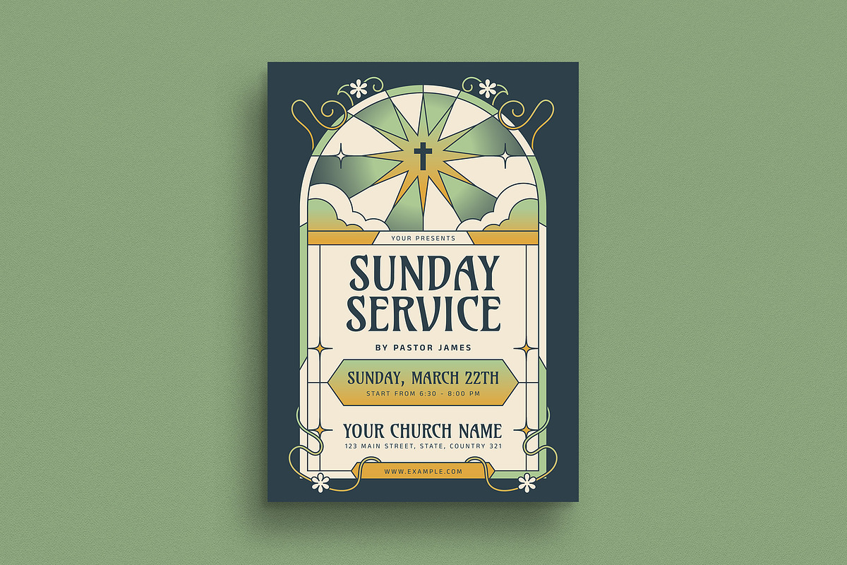 Sunday Service Flyer, a Flyer Template by Guuver (Photo 1 of 3)