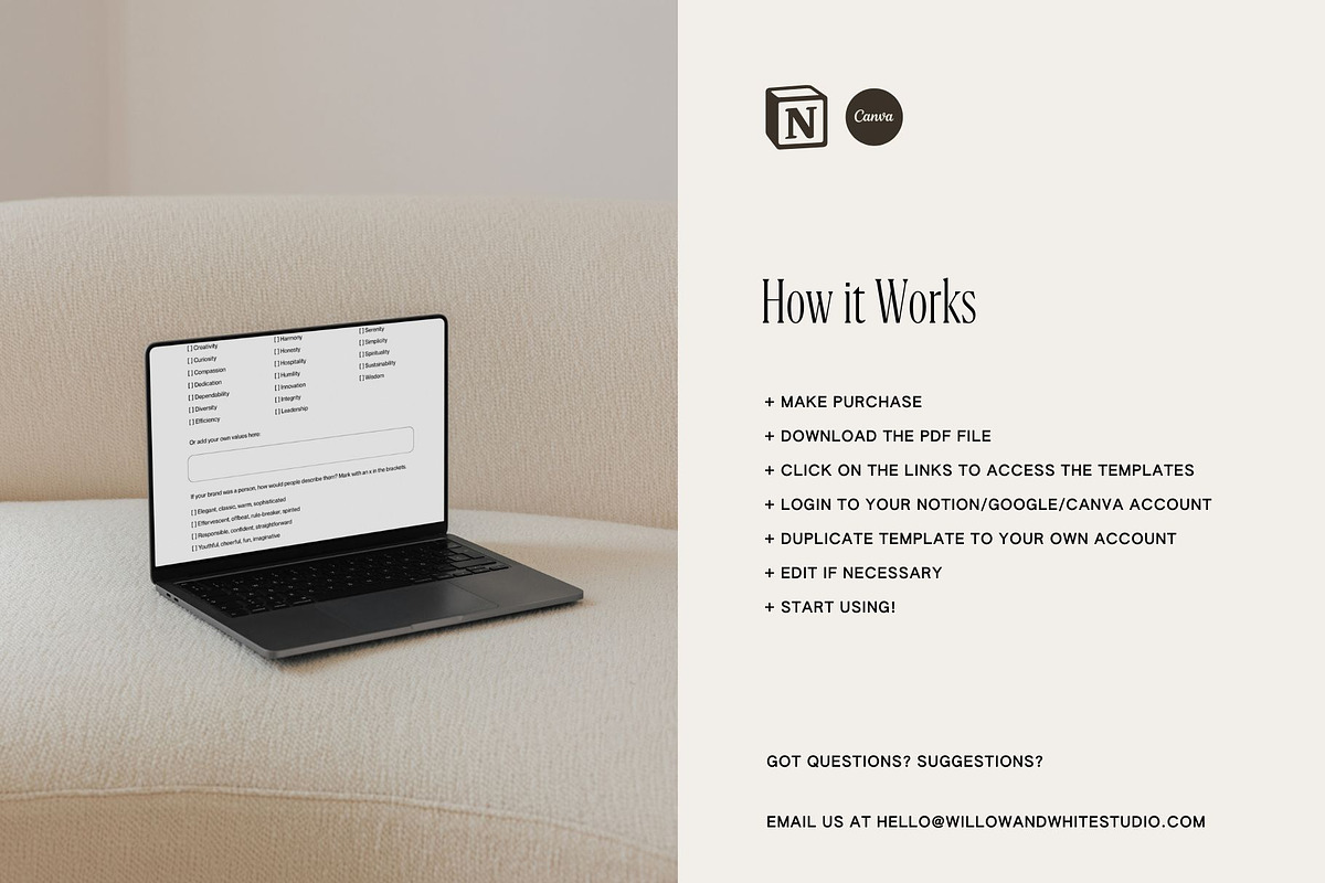 Brand Discovery Workbook, a Marketing Template by Willow & White Studio (Photo 6 of 6)