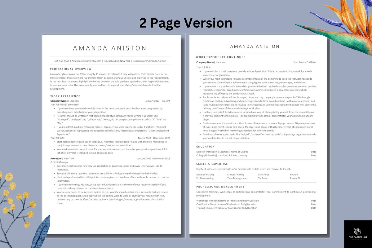 ATS friendly executive cv template, a Resume Template by The Career Lab (Photo 4 of 10)