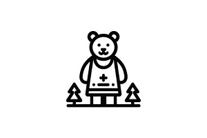 Cute Bear Logo Design, a Branding & Logo Template by Vectorium Studio