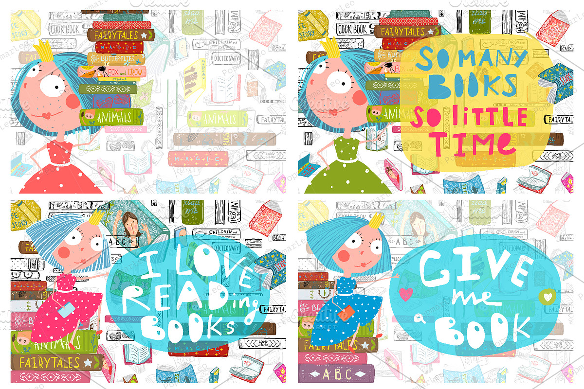 Give me a Book! HUGE Reading Bundle, an Education Illustration by Popmarleo Shop (Photo 3 of 20)
