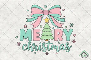 Merry Christmas Coquette Png, an Illustration by Craft Nest