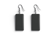 Black Rectangle Earrings 3D Model, an Object 3D Model by rebrandy (Thumbnail 2 of 9)