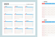 Calendar 2023 Planner Design[Sunday], a Stationery Template by WORAKAMON Design Studio (Thumbnail 3 of 5)