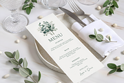 Wedding Menu Template Sage Greenery, a Stationery Template by MarryMeMoments (Thumbnail 2 of 4)