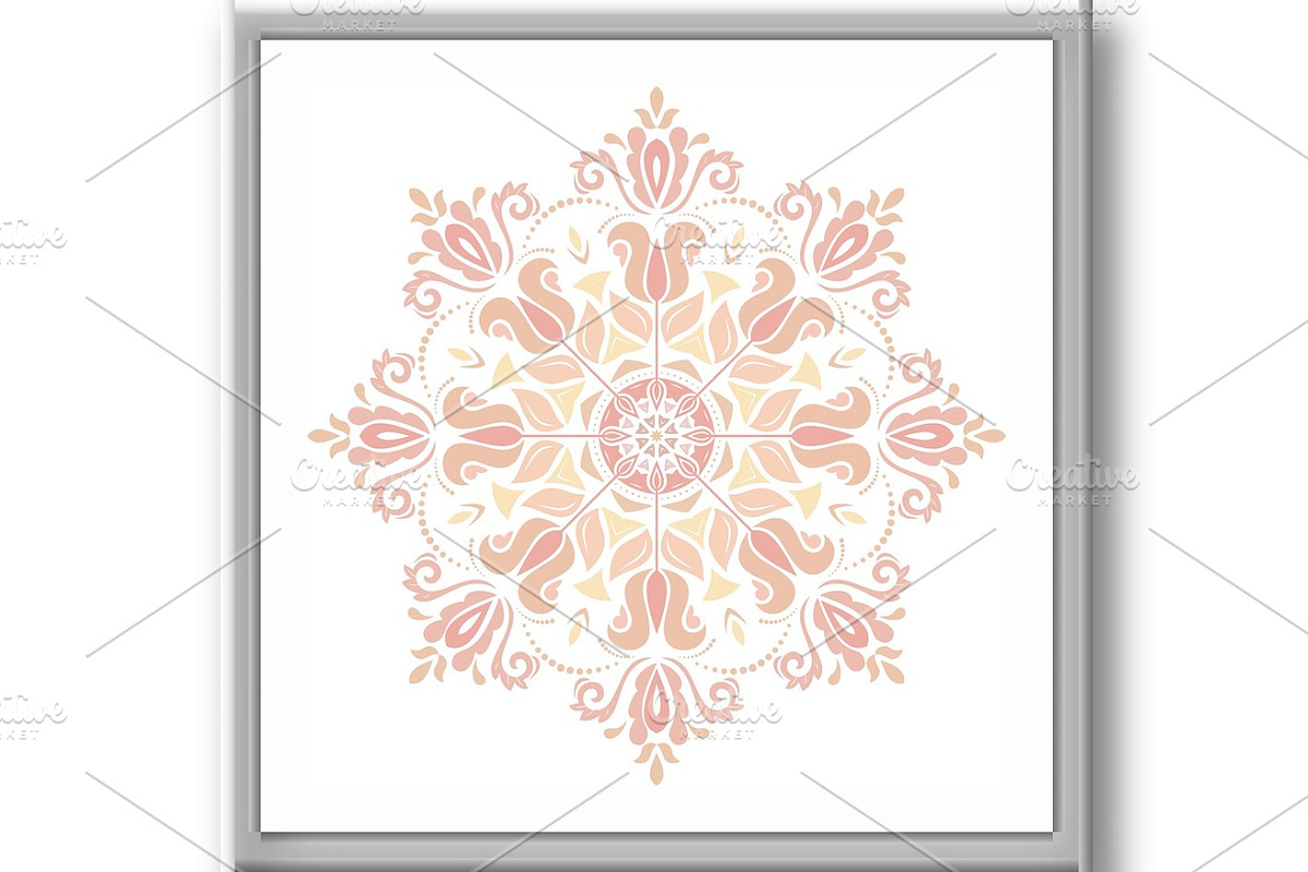 Damask Vector Orient Pattern, a Decorative Illustration by FineArtStudio (Photo 3 of 3)