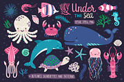 Cute sea animals and patterns, an Animal Illustration by MagicForestory (Thumbnail 1 of 6)