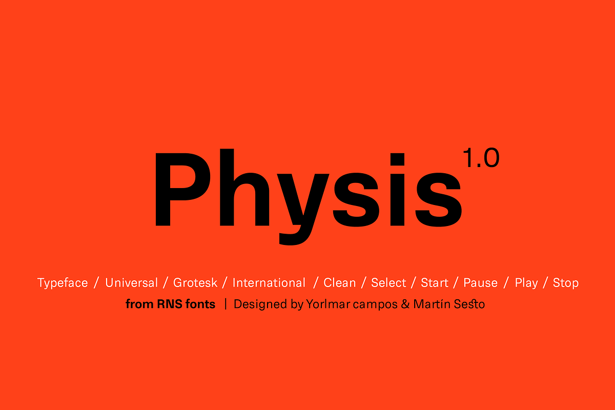 RNS Physis Family, a Sans Serif Font by RNS Fonts (Photo 1 of 15)