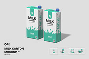 Milk Carton - Mockup, a Packaging Mockup by Rometheme Std (Thumbnail 1 of 5)