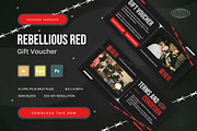 Rebellious Red - Gift Voucher, a Print Template by StreaksideStd (Thumbnail 1 of 3)