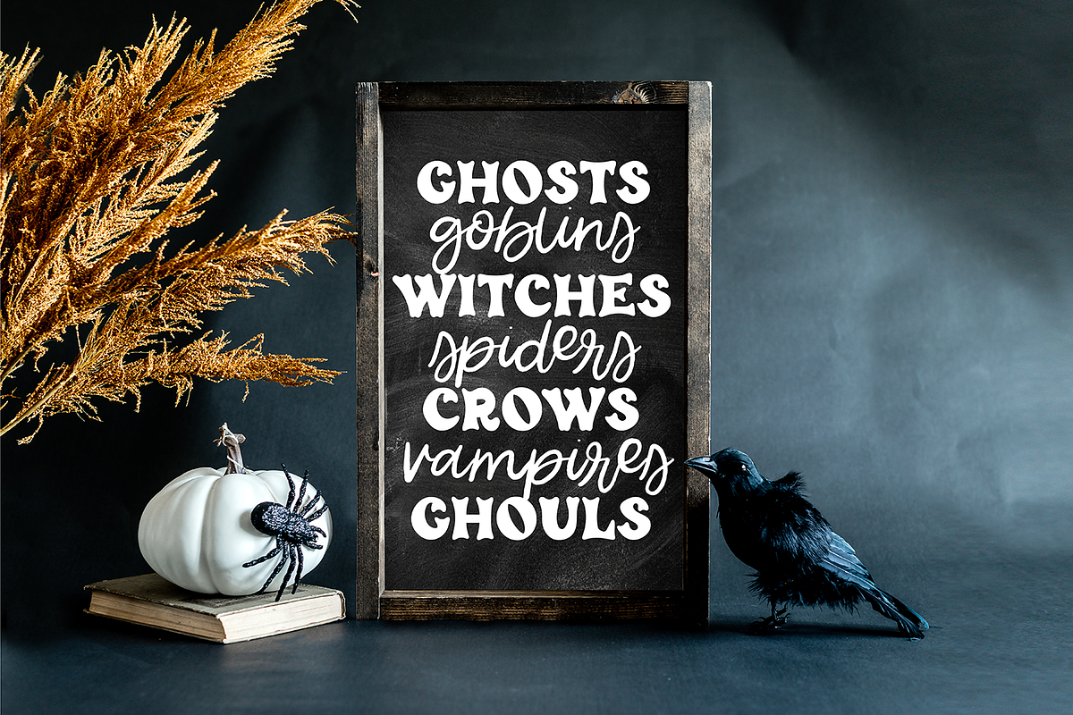 Spooky Ghost Halloween Font Duo, a Script Font by Blush Font Co. (Photo 2 of 8)