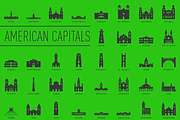 American Capital Landmarks, an Illustration by Jozsef Balazs-Hegedus (Thumbnail 1 of 3)