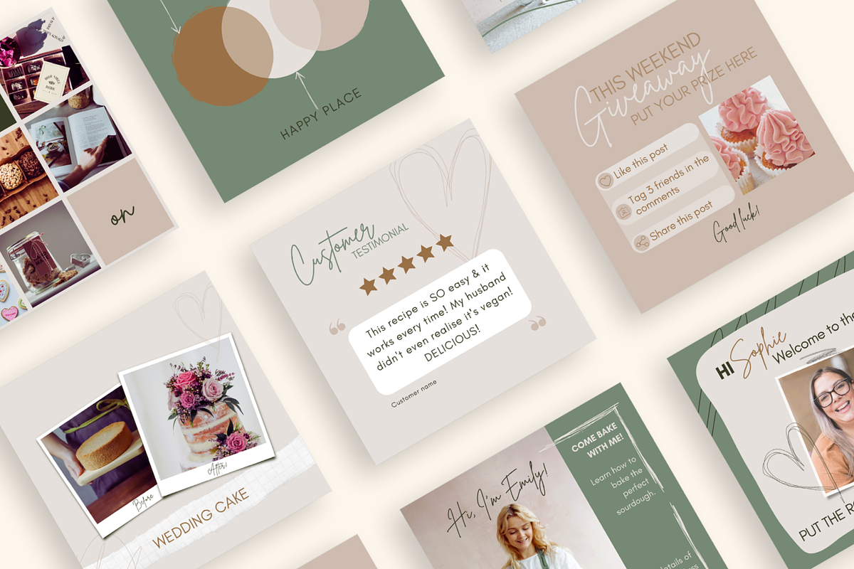 Instagram Canva Template Kit, Reseda, a Social Media Template by Monarch 21 Design (Photo 4 of 9)