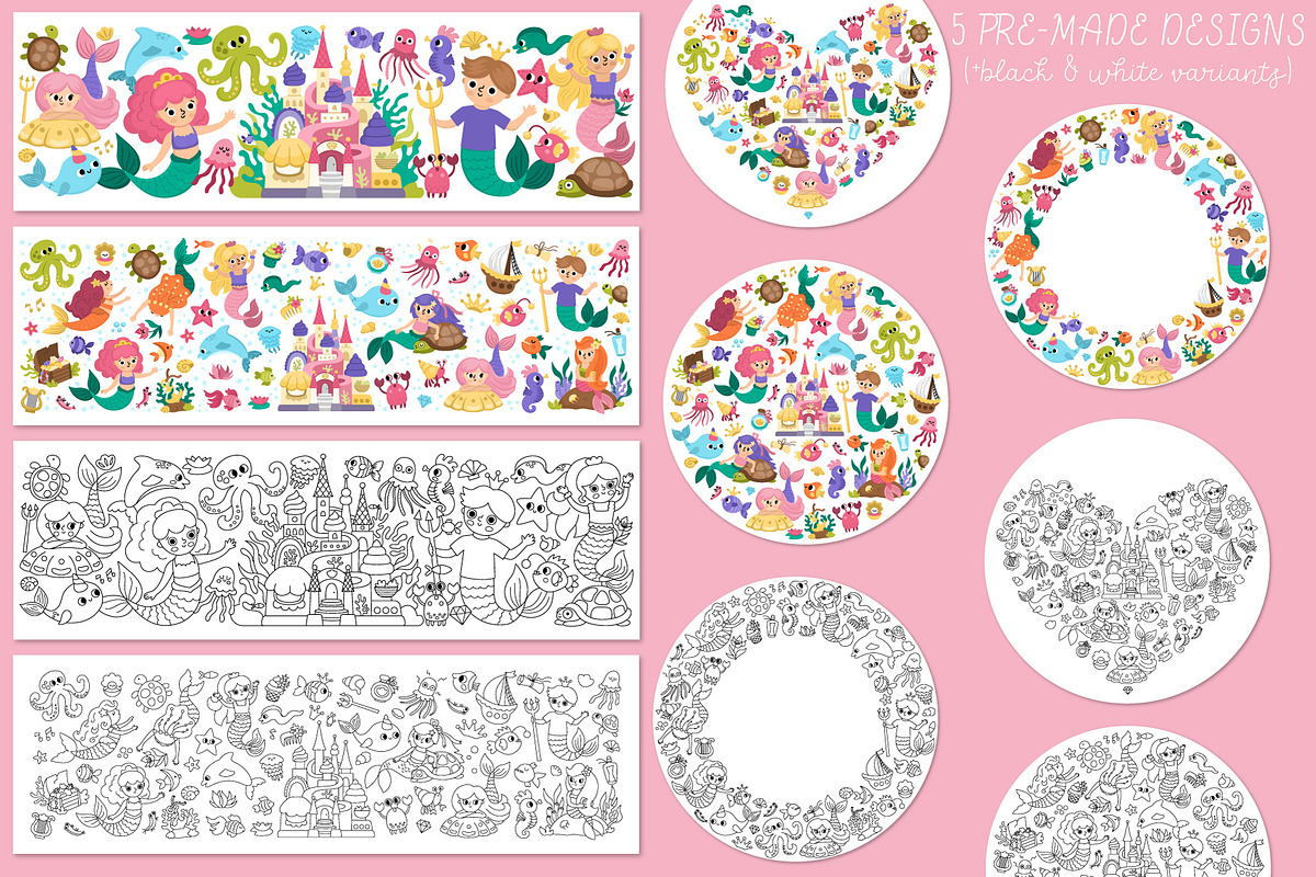 Mermaid tales clipart and designs, an Animal Illustration by Lexi Claus (Photo 6 of 9)