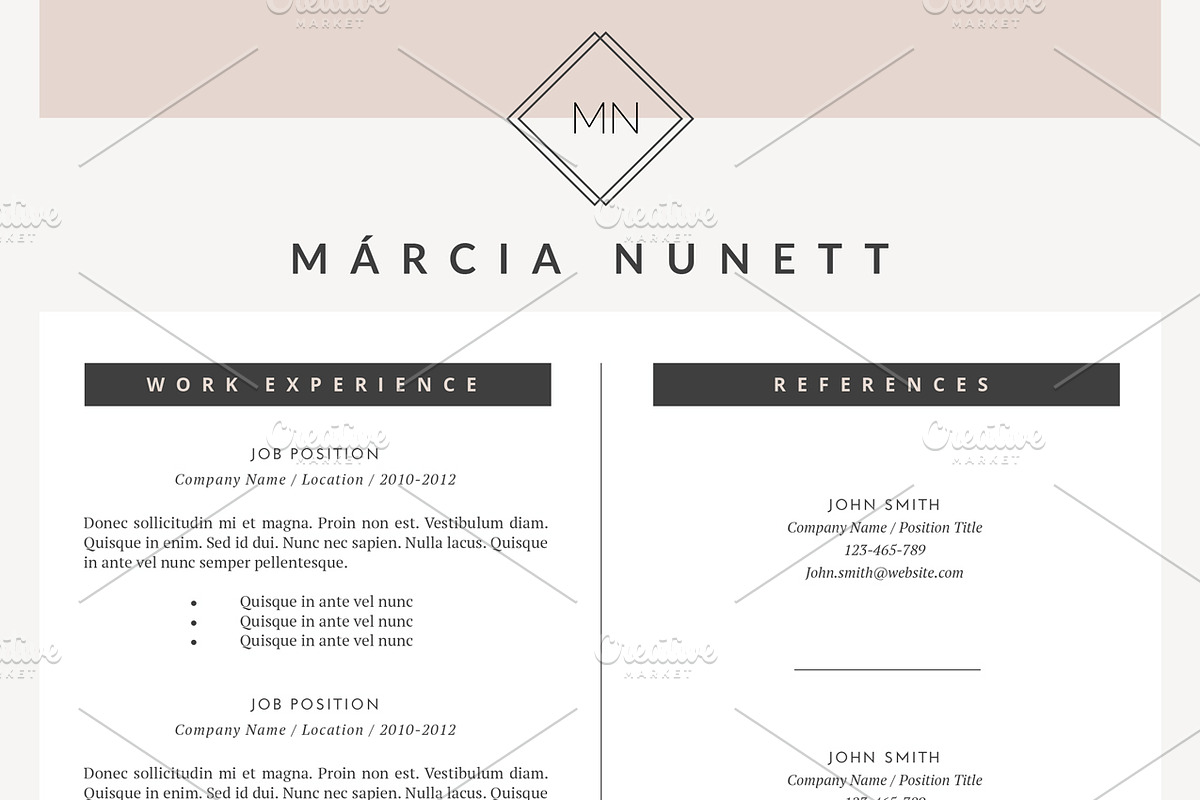 Resume Template for MS Word, a Resume Template by This Paper Fox (Photo 5 of 5)