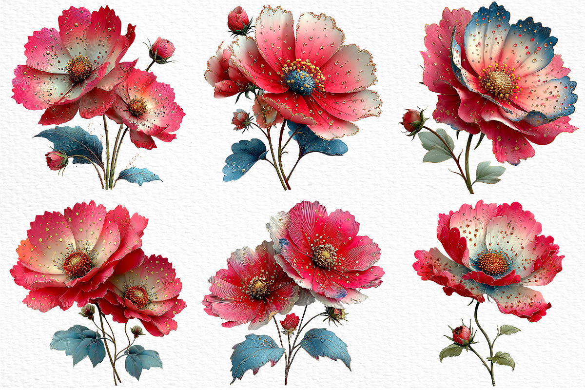 Spring Cosmos Flower Clipart Png, an Illustration by Craft Nest (Photo 5 of 11)