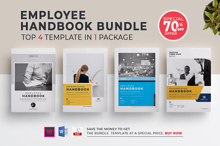 Employee Handbook Bundle | Word, IND, a Brochure Template by obayes