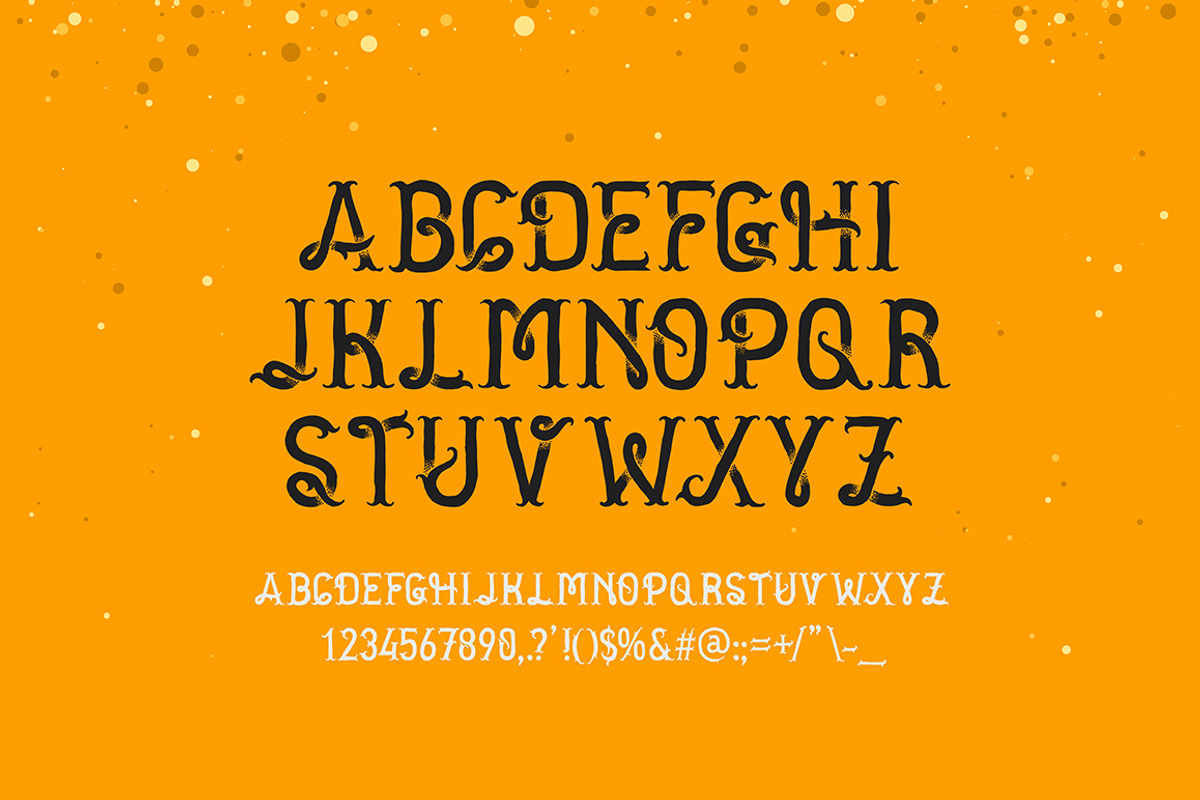 Golden dust typeface preview 2